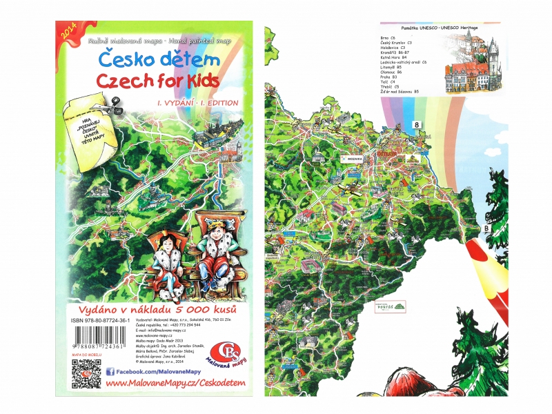 Malovaná mapa Česko dětem