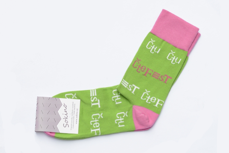 Ponožky ČteFest - zelené