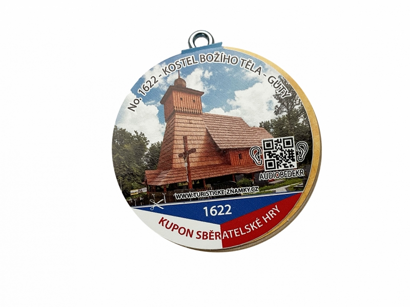 Turistická známka No. 1622 - Kostel Božího Těla Guty